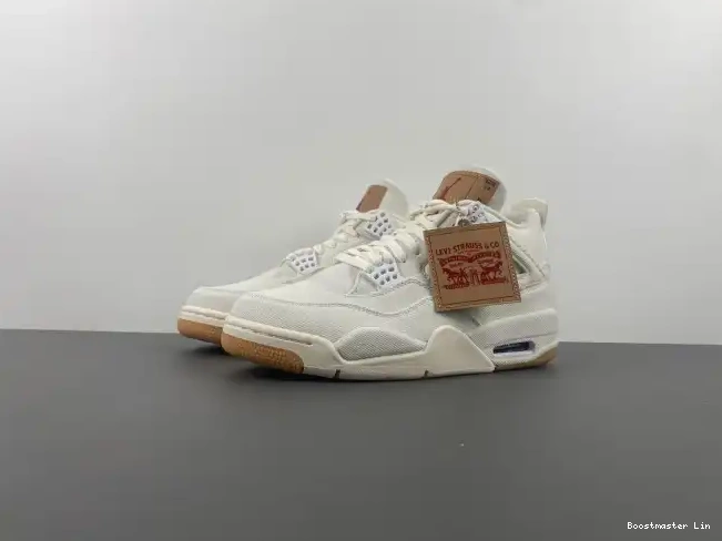 Air 4 Jordan x AO2571-100 Levi's 'White' 0601